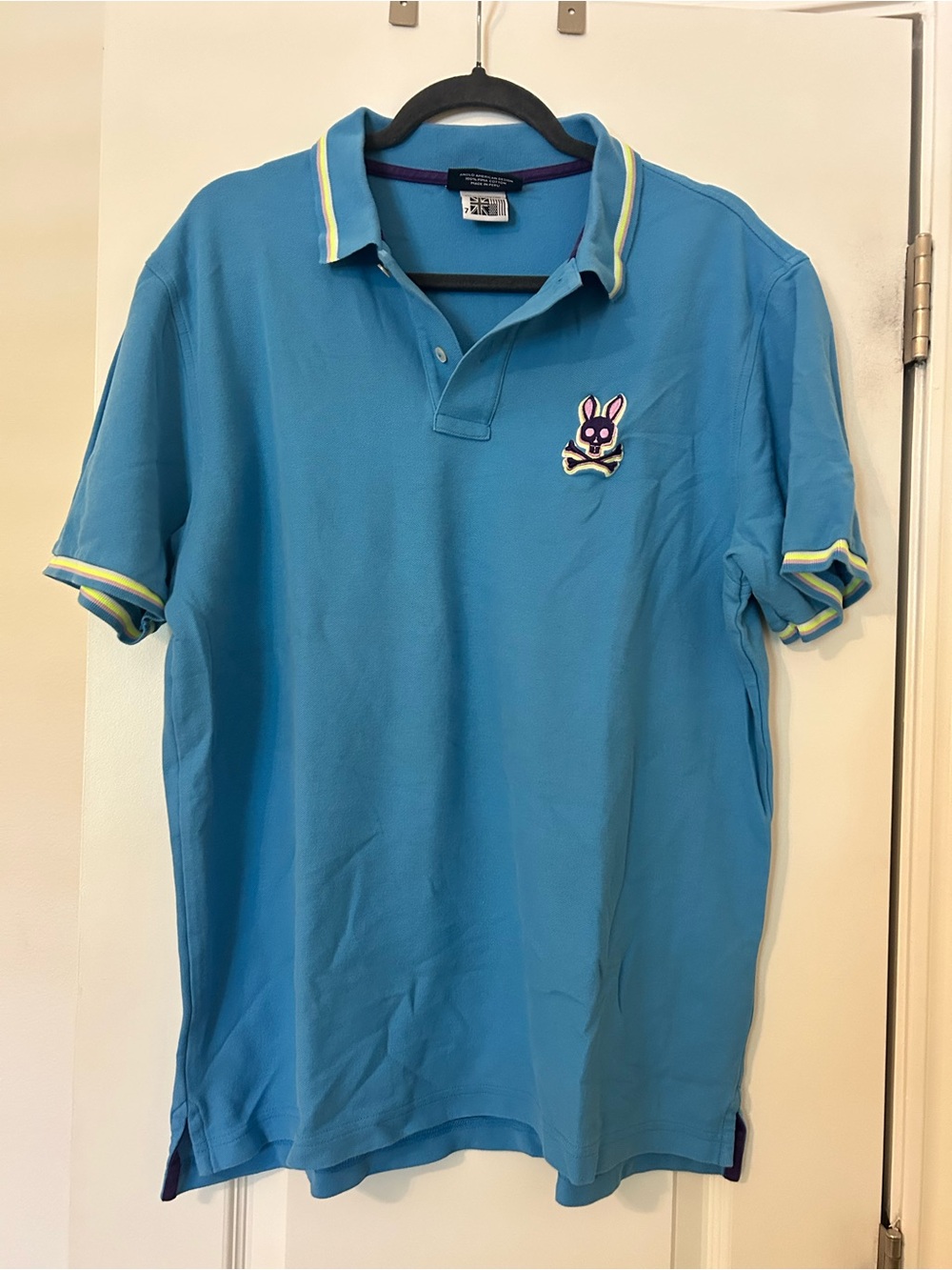 Psycho Bunny Sky Blue Polo with Contrast Trim